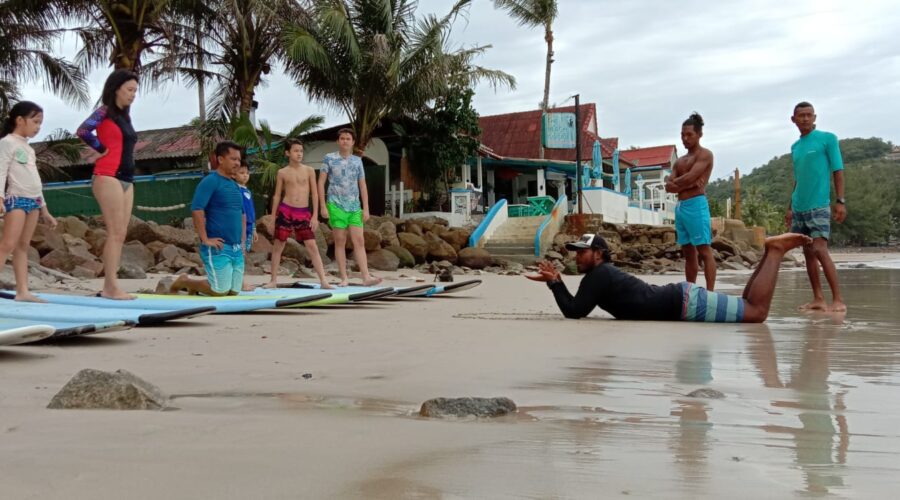 Family Surf Lessons in Thailand - Talay surf school phuket