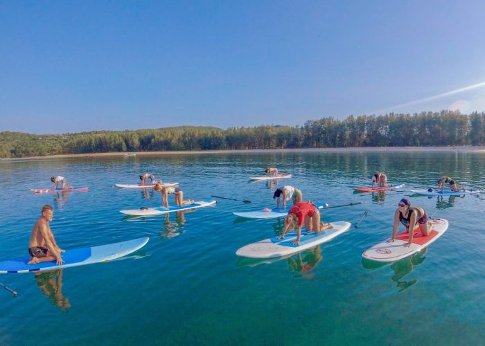 Stand Up Yoga Group Class In Phuket - Surf Packages & SUP Sightseeing Tours In Thailand - Talay Surf & SUP school Phuket